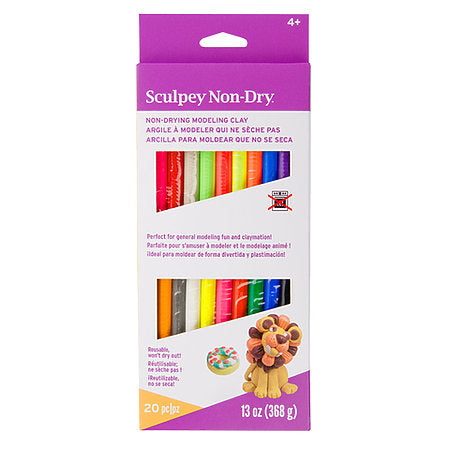 Sculpey Non-Dry Modeling Clay, 20-Color Sampler
