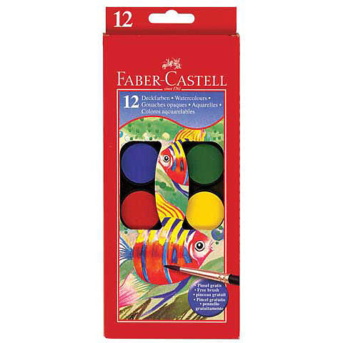 Faber-Castell Watercolor Paints, 12-Color Set