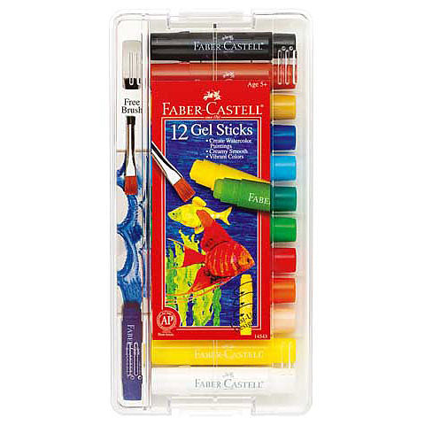 Faber-Castell Gel Sticks, 12 Color Set
